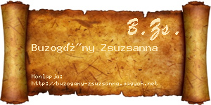 Buzogány Zsuzsanna névjegykártya